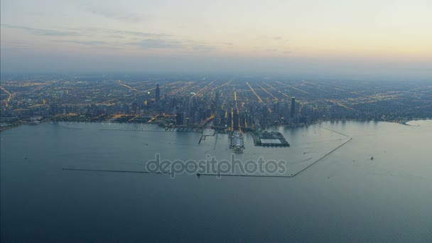 Lago Michigan a Chicago — Video Stock