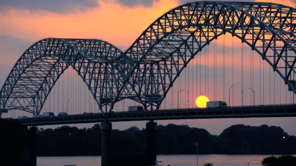 在田纳西州的孟菲斯道路桥梁 — 图库视频影像