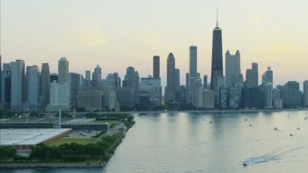 Lago Michigan em Chicago — Vídeo de Stock