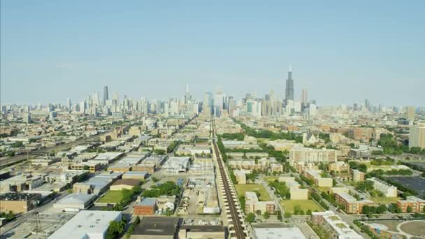 Chicago pendeltåg förorter — Stockvideo
