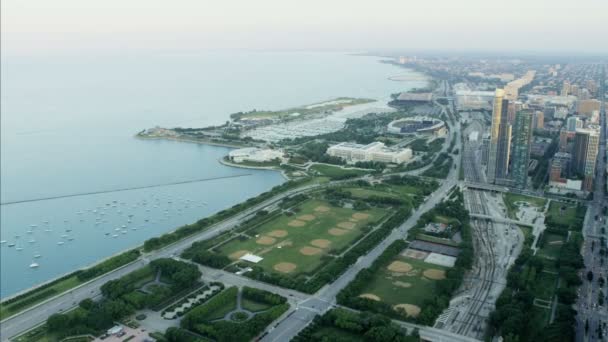 Fußballstadion für Soldaten in Chicago — Stockvideo