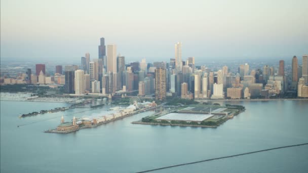 Lago Michigan em Chicago — Vídeo de Stock