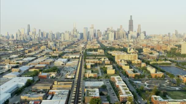 Chicago Edifícios de arranha-céus — Vídeo de Stock