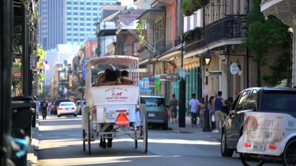 Qtourists winkelen in New Orleans — Stockvideo