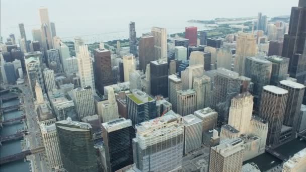 Fiume Chicago e Skyline — Video Stock