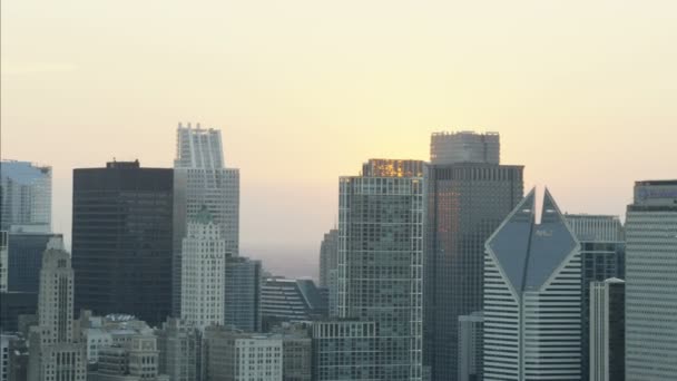 芝加哥摩天大楼的建筑 — 图库视频影像