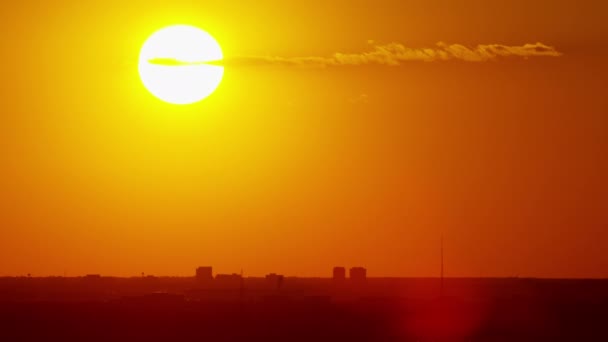 Tramonto arancione del centro di Chicago — Video Stock