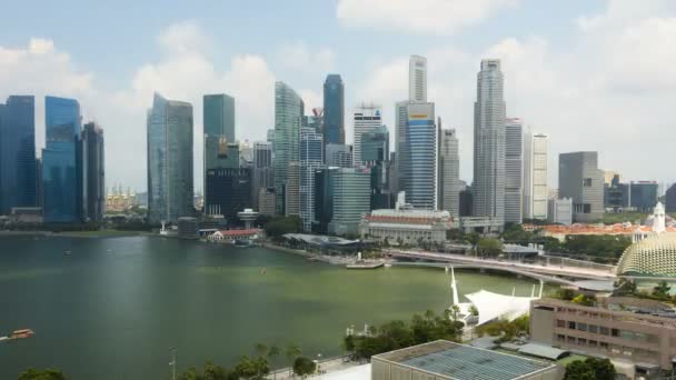 Vista para o mar da Marina Bay — Vídeo de Stock