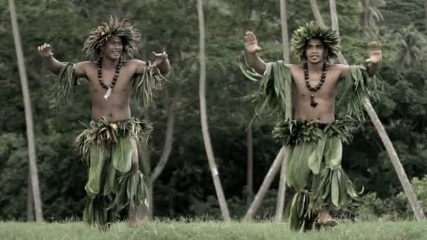 Hula tánc végző férfiak — Stock videók