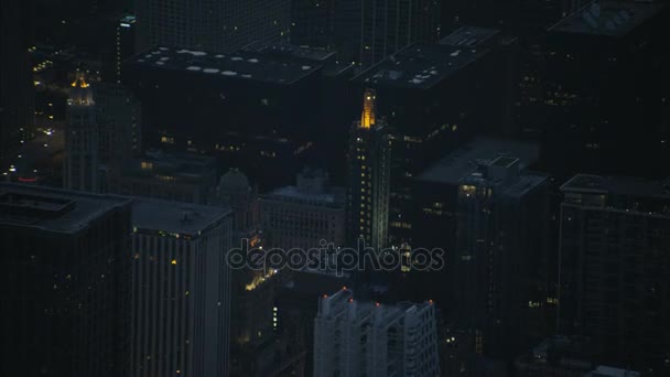 Edificios de rascacielos en Chicago — Vídeos de Stock