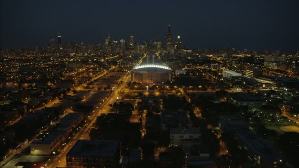 United Center Sports Arena в Чикаго — стоковое видео