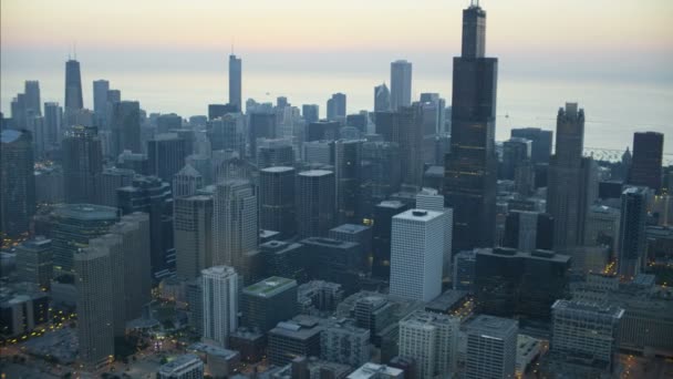 芝加哥市的西尔斯大厦 — 图库视频影像
