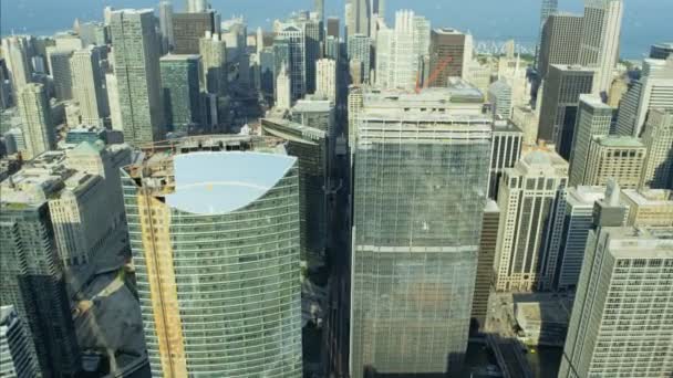 F Edificios rascacielos de Chicago — Vídeos de Stock