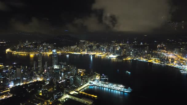 Porto de ictoria iluminado — Vídeo de Stock