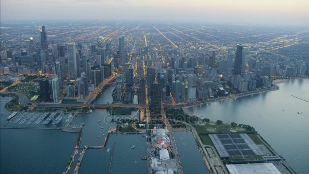 Lago Michigan em Chicago — Vídeo de Stock