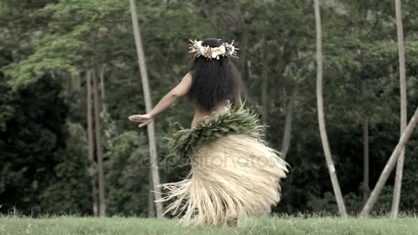 Dançarina hula realizando ao ar livre — Vídeo de Stock