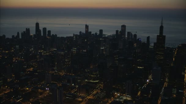 Sears Tower i Chicago city — Stockvideo