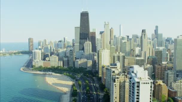 Чикаго місто і Хенкок центр — стокове відео