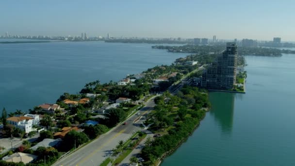 Luxe huizen Miami Beach — Stockvideo