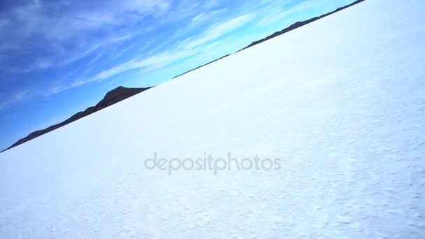 Uyuni een dorre wildernis Plateau woestijn landschap — Stockvideo