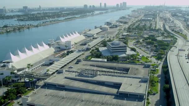 Terminal de buques Dodge Island Miami — Vídeo de stock