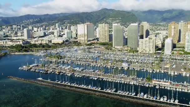 Hoteles en primera línea de playa Honolulu — Vídeos de Stock