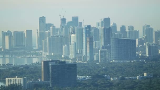 Sonnenaufgang Blick auf die Innenstadt miami — Stockvideo