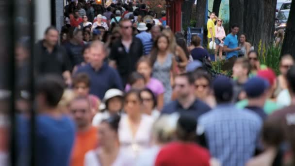 People walking on city streets — Stock Video