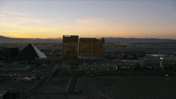 Beleuchtet las vegas, nevada — Stockvideo