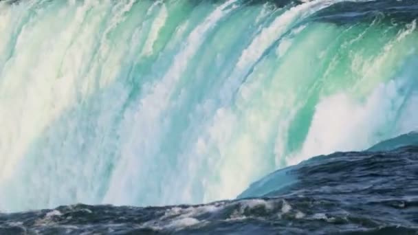 Hydro-elektrische energie opwekking van energie uit de Niagara Falls — Stockvideo