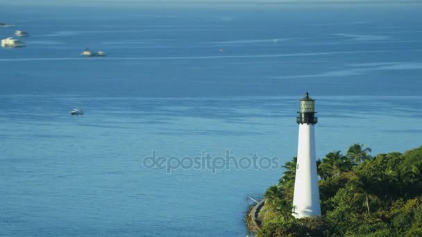 Soluppgång i Cape Florida Lighthouse — Stockvideo