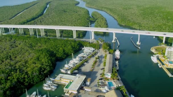 Florida Keys için bize 1 köprü otoyol rota — Stok video