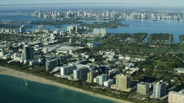 Vue du lever du soleil sur North Beach, Miami — Video