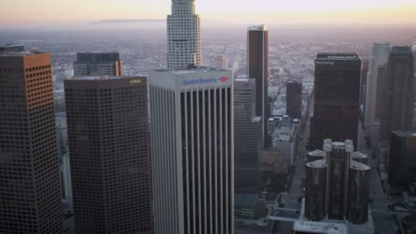 Városi Hivatal felhőkarcolók Los Angeles — Stock videók