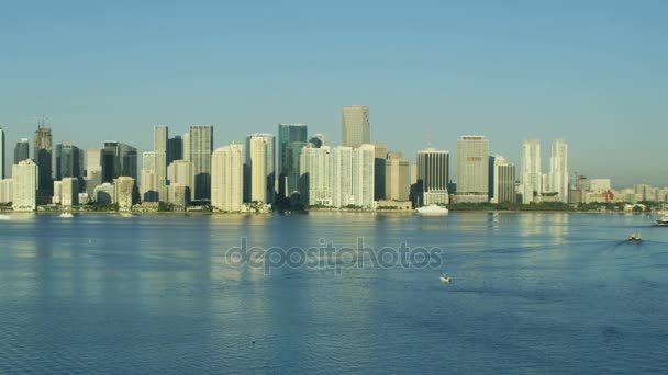 Zonsopgang van Burlingame eiland, Miami — Stockvideo
