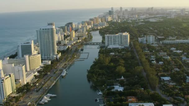 Por do sol de Indian Creek, Miami — Vídeo de Stock