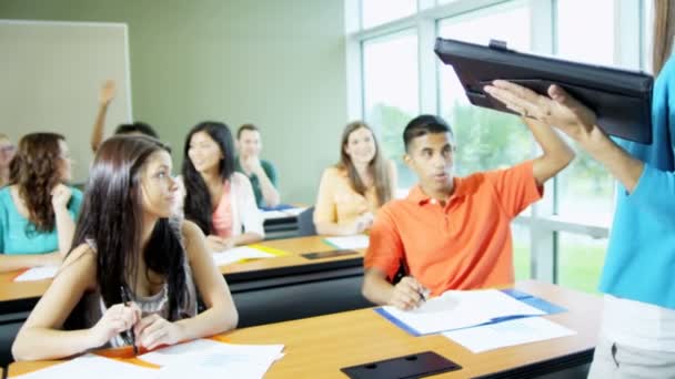 Aula de ensino do professor — Vídeo de Stock