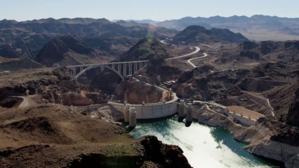 Hoover dam och lake mead — Stockvideo