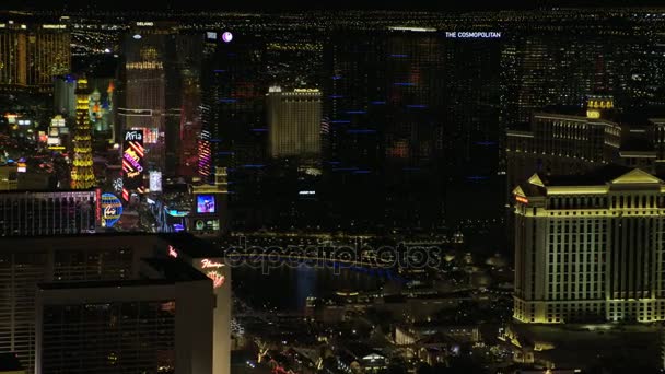 Striscia di Las Vegas illuminata — Video Stock