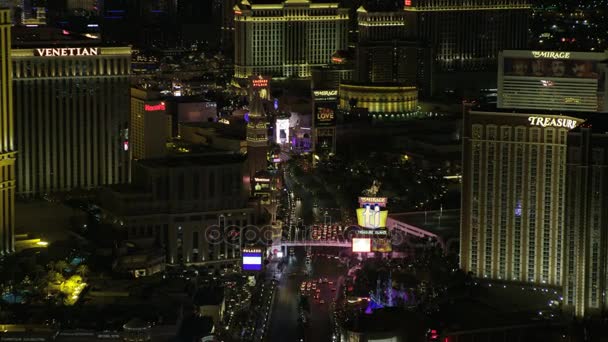 Illuminated  Las Vegas Strip — Stock Video