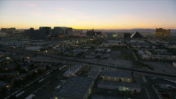 市中心的度假村酒店和赌场，拉斯维加斯 — 图库视频影像