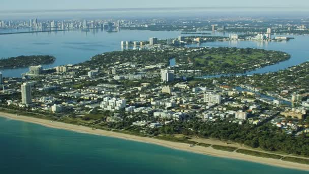 Zonsopgang van de Biscayne Bay, Miami — Stockvideo