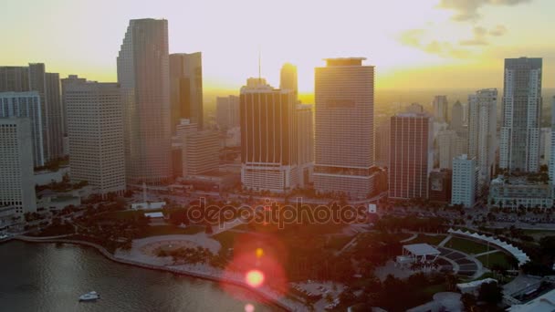 Centro da zona financeira de Miami — Vídeo de Stock