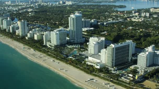 Vue du lever du soleil sur North Beach, Miami — Video