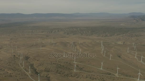 Wind Farm with Wind Turbines — Stock Video