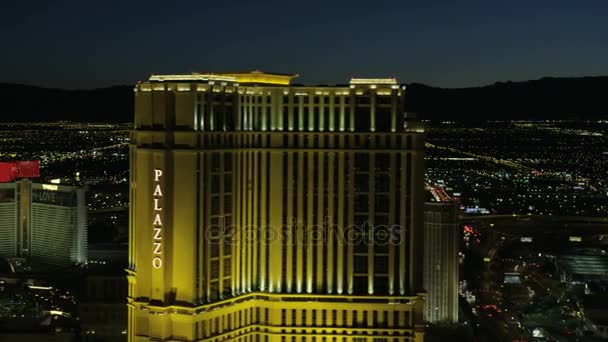 До центру курорту готелі і казино Лас-Вегас — стокове відео
