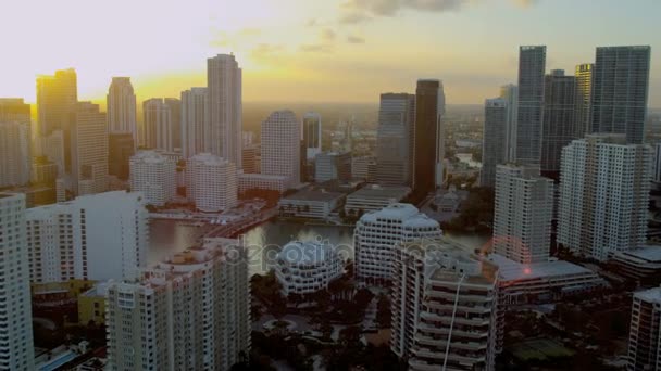 Miami financiële business District — Stockvideo