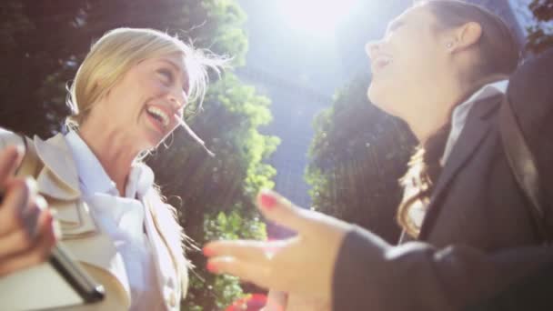 Donne d'affari che celebrano il successo — Video Stock