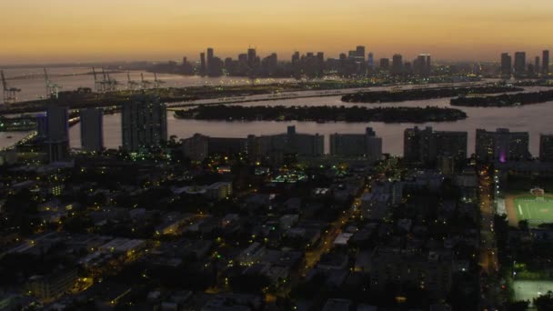 Világító view North Beach, Miami — Stock videók