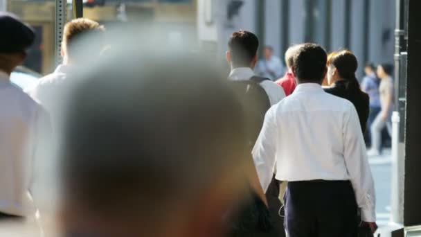 Business people walking to work — Stock Video